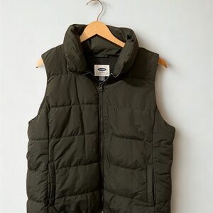 Old Navy Dark Green Quilted Vest